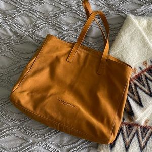NWT Large Liebeskind Leather Tote Camel Brown